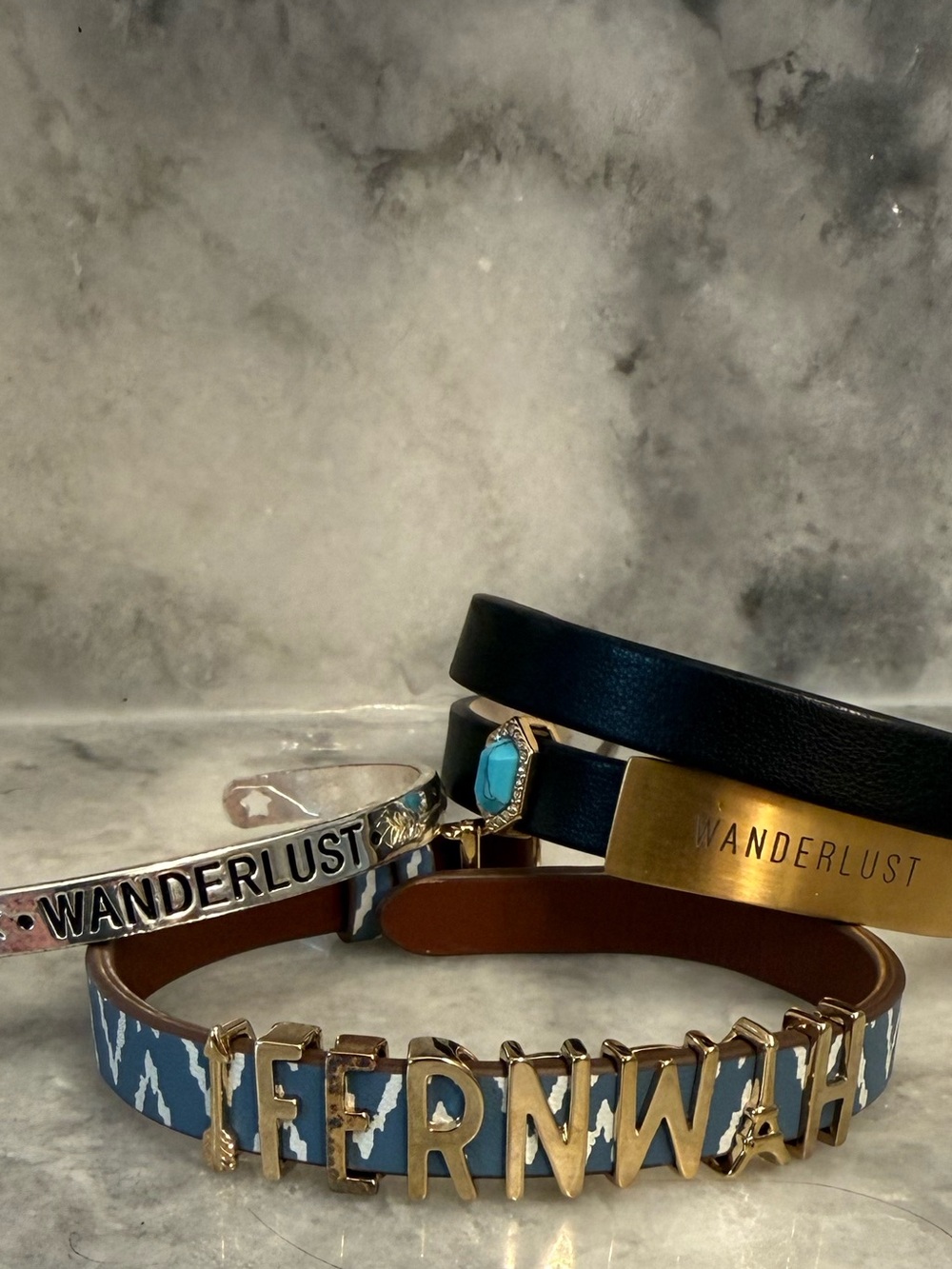 Wanderlust Black, Turquoise and Silver Mixed Bracelet Set